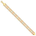 14K Yellow Gold Assorted Fancy Bracelet - AB678