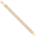 14K Yellow Gold Assorted Fancy Bracelet - AB679