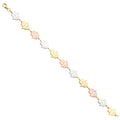 14K Yellow Gold Assorted Fancy Bracelet - AB686