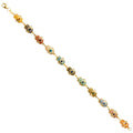 14K Yellow Gold Light Link ID & Evil Eye Bracelet - AB688