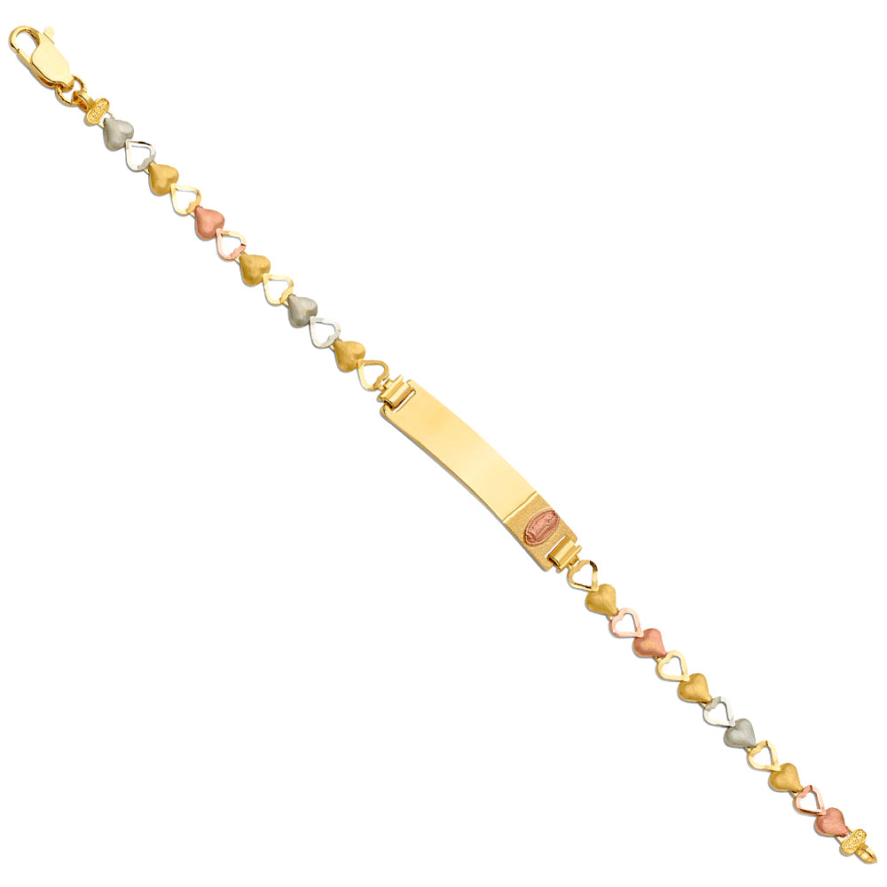 14K Yellow Gold Baby ID Bracelet - AB691