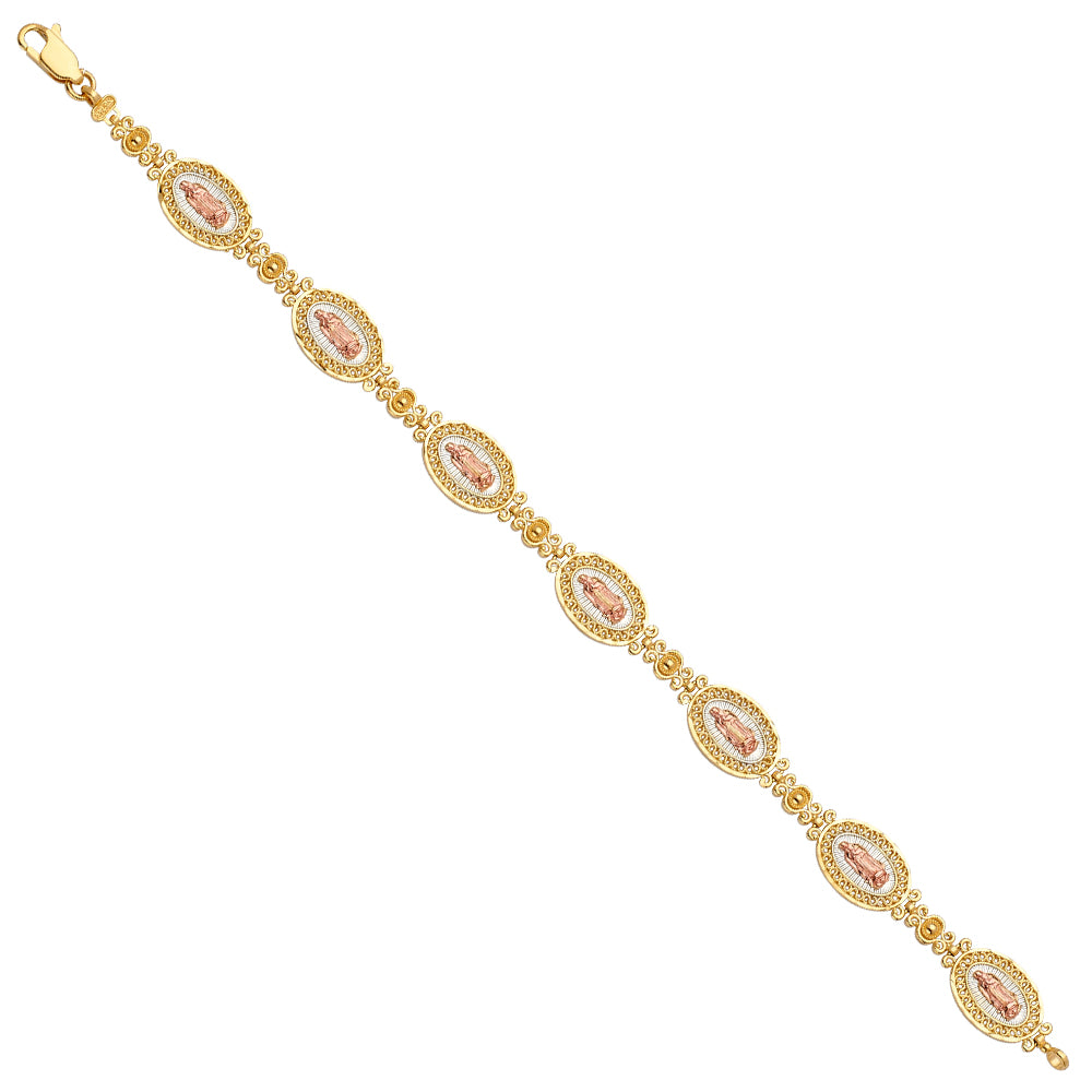 14K Yellow Gold Religious Bracelet - AB692