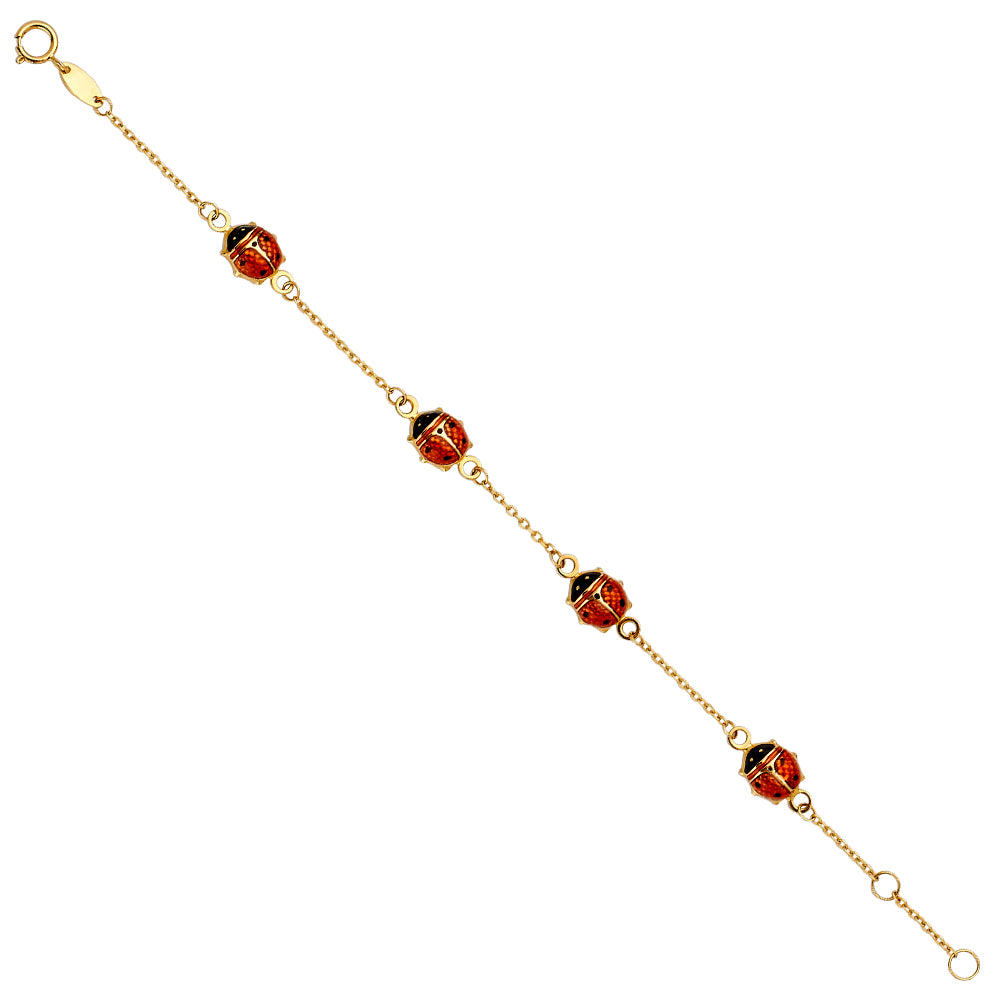 14K Yellow Gold Baby ID Bracelet - AB706