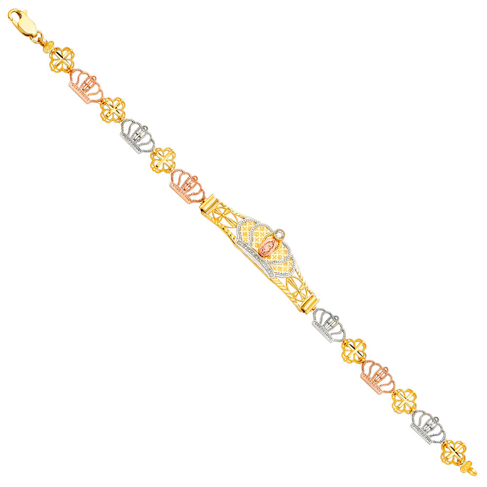 14K Yellow Gold Religious Bracelet - AB716
