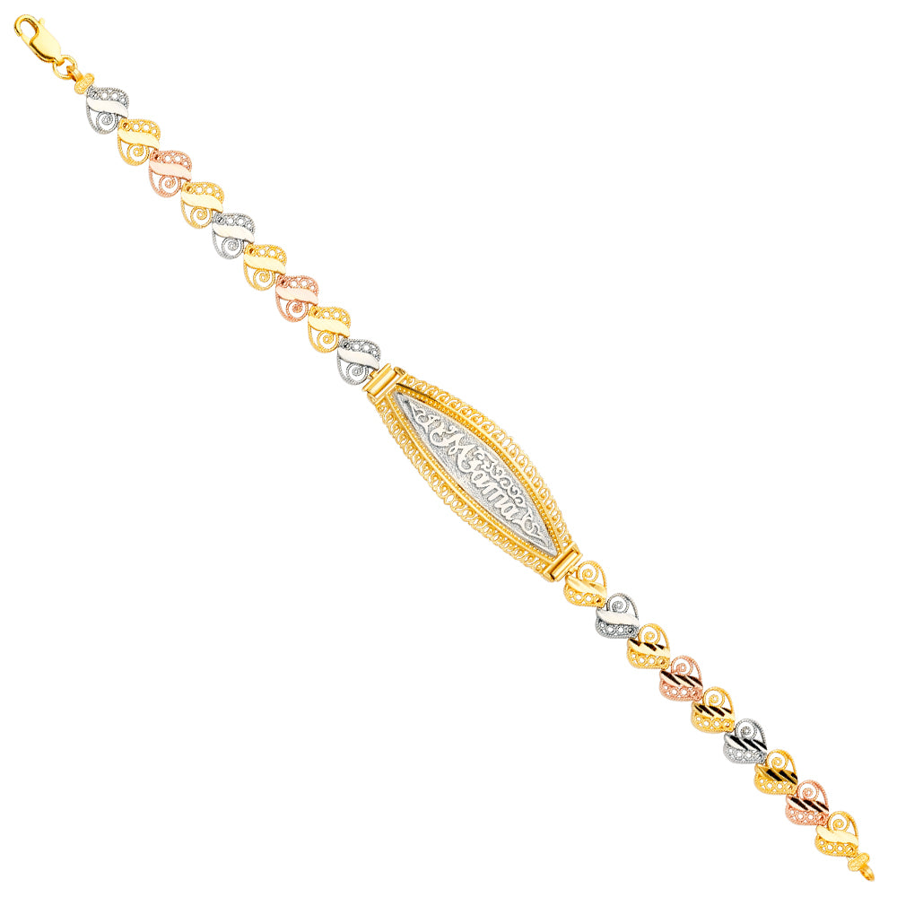 14K Yellow Gold 15 Años & Lucky Bracelet - AB723