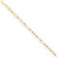 14K Yellow Gold Assorted Fancy Bracelet - AB728