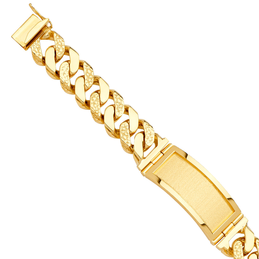 14K Yellow Gold Men's & Link Bracelet - AB729