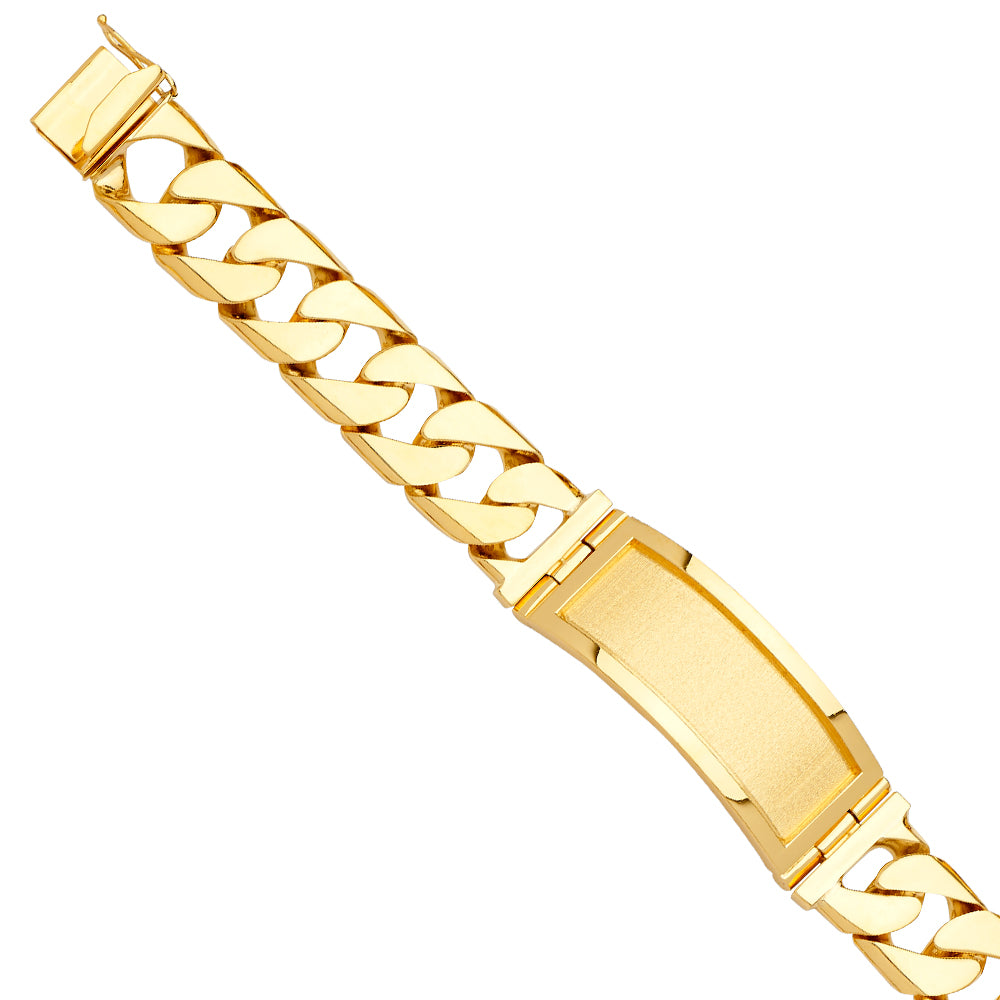 14K Yellow Gold Men's & Link Bracelet - AB730