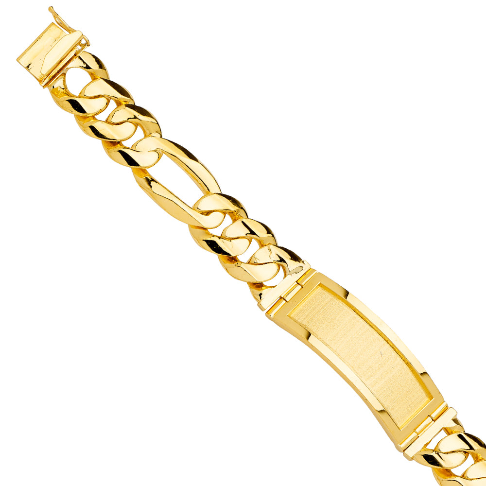 14K Yellow Gold Men's & Link Bracelet - AB738