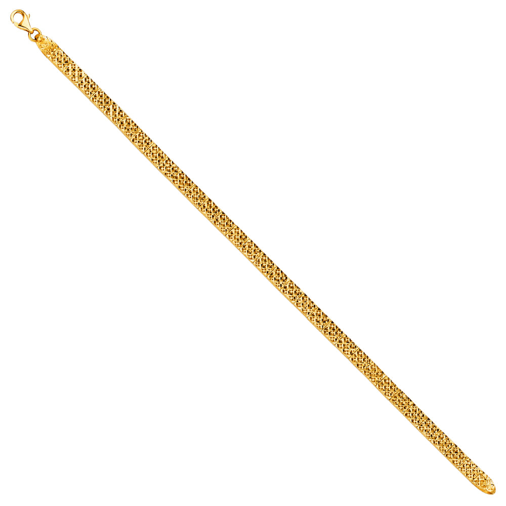 14K Yellow Gold Assorted Fancy Bracelet - AB752