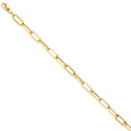 14K Yellow Gold Hollow Necklace & Bracelet - AB766