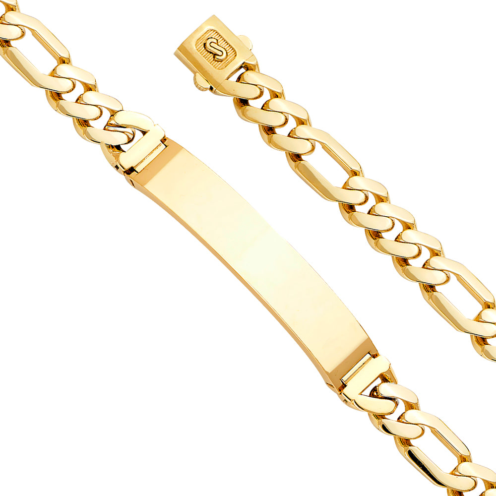 14K Yellow Gold Men's & Link Bracelet - AB782
