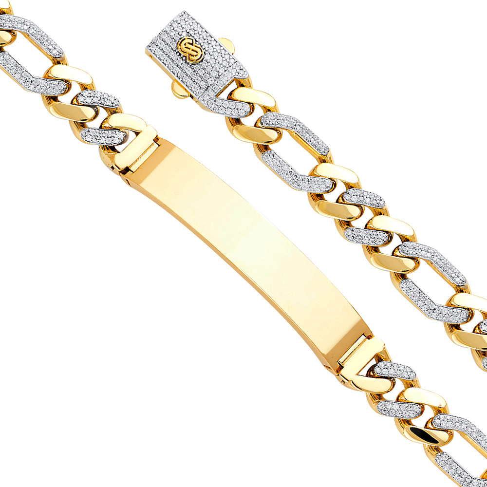 14K Yellow Gold Men's & Link Bracelet - AB784