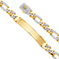 14K Yellow Gold Men's & Link Bracelet - AB785