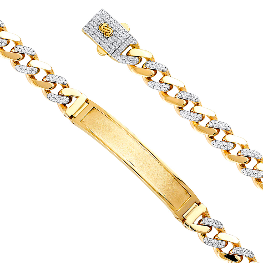 14K Yellow Gold Men's & Link Bracelet - AB795