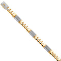 14K Yellow Gold Men's & Link Bracelet - AB797