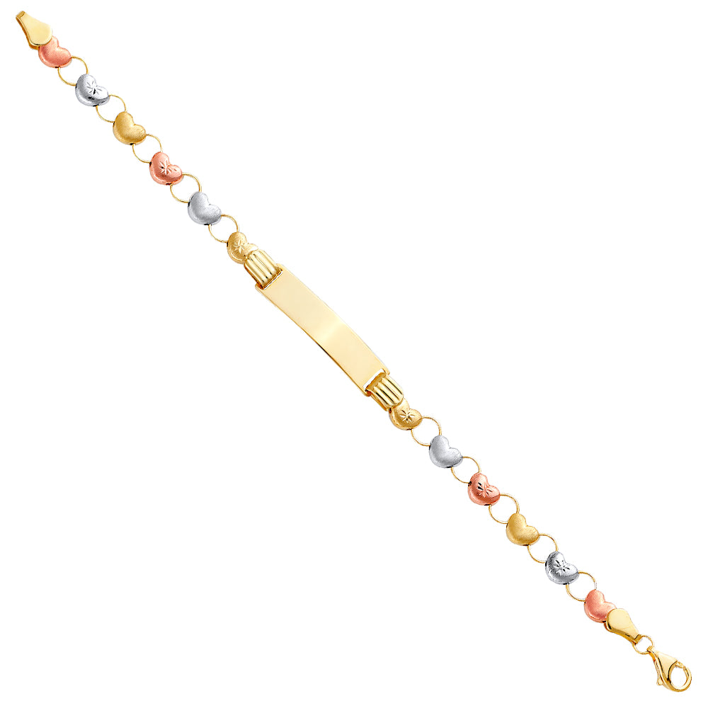 14K Yellow Gold Baby ID Bracelet - AB798