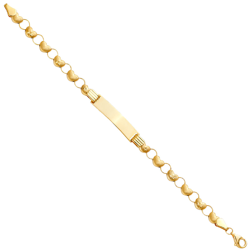 14K Yellow Gold Baby ID Bracelet - AB799