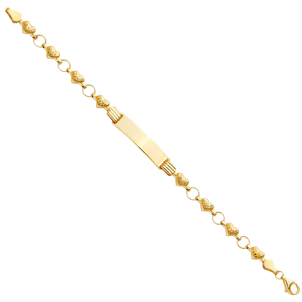 14K Yellow Gold Baby ID Bracelet - AB800