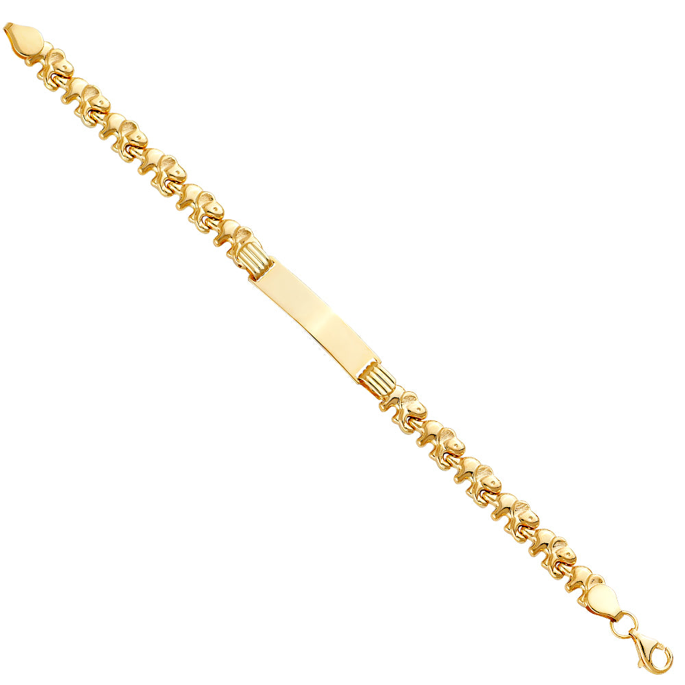 14K Yellow Gold Baby ID Bracelet - AB801