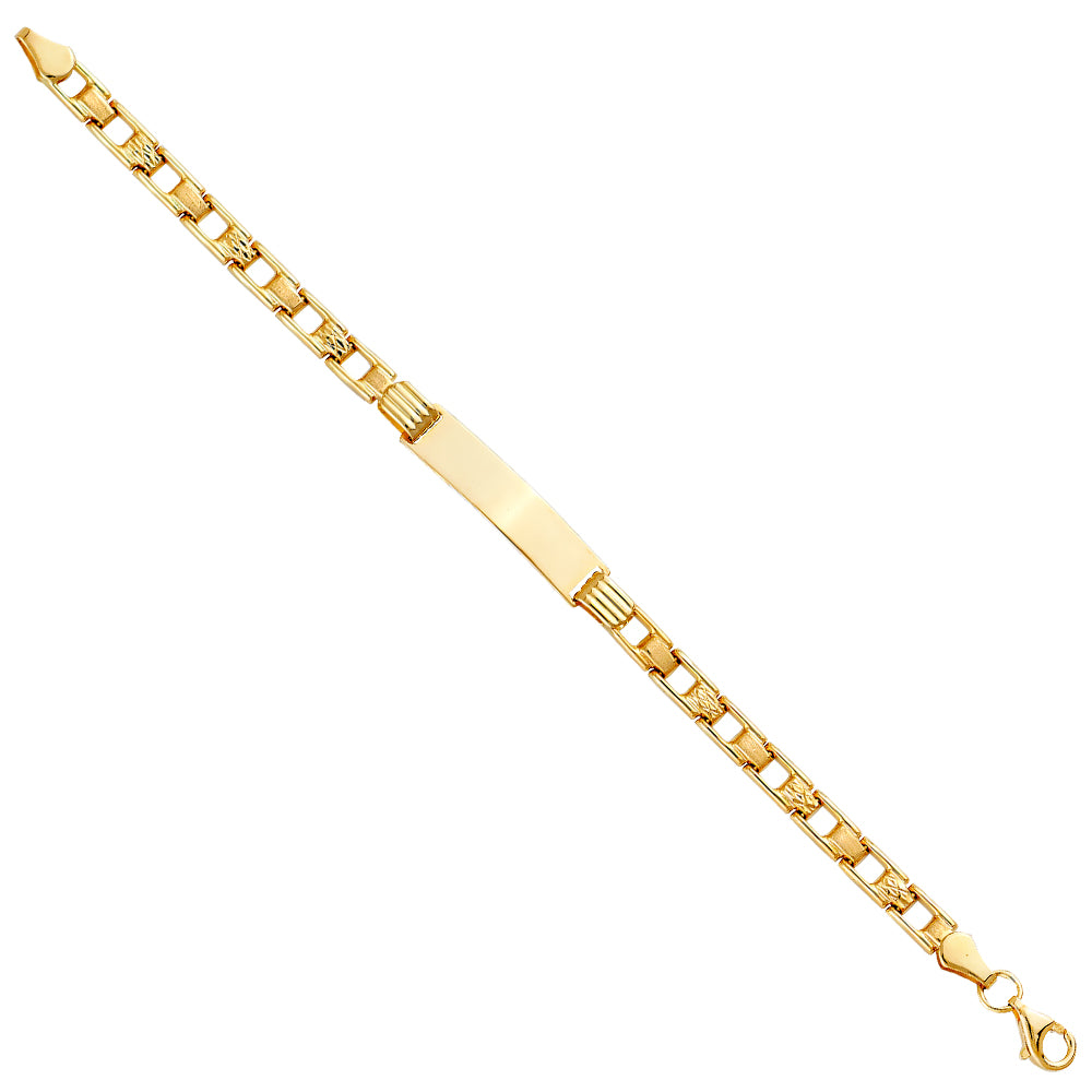 14K Yellow Gold Baby ID Bracelet - AB802