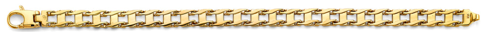 14K Yellow Gold Men's & Link Bracelet - AB804