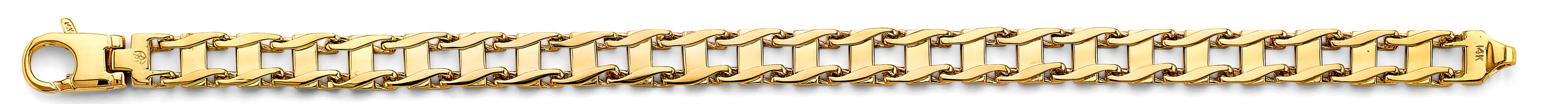 14K Yellow Gold Men's & Link Bracelet - AB804