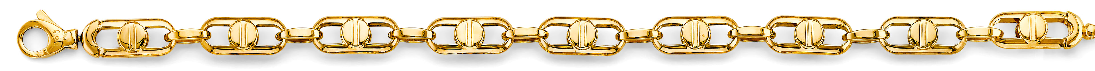 14K Yellow Gold Men's & Link Bracelet - AB805