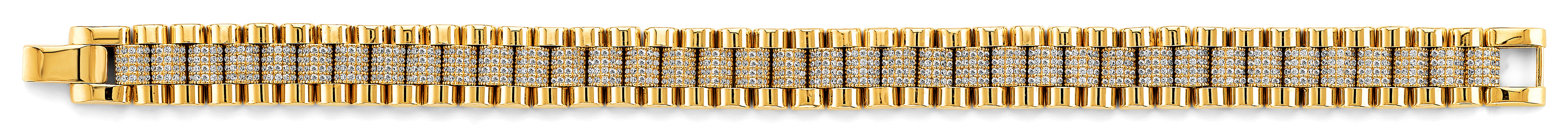 14K Yellow Gold Men's & Link Bracelet - AB807