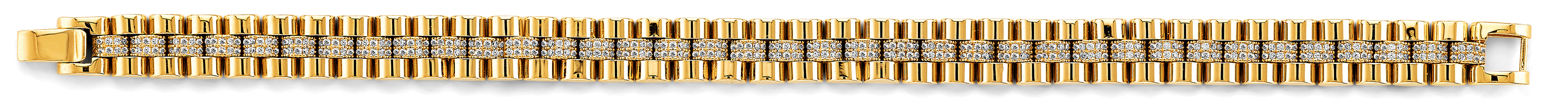 14K Yellow Gold Men's & Link Bracelet - AB808