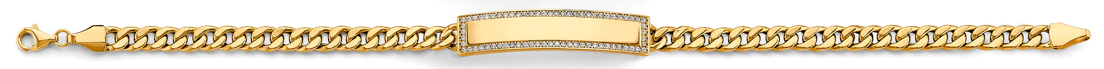 14K Yellow Gold Men's & Link Bracelet - AB812