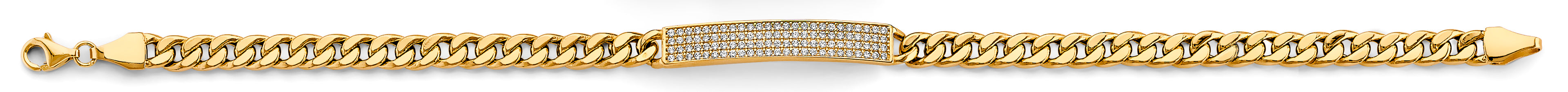 14K Yellow Gold Men's & Link Bracelet - AB813