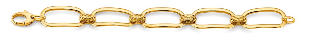 14K Yellow Gold Assorted Fancy Bracelet - AB814