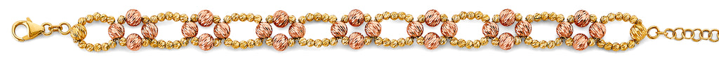 14K Yellow Gold Assorted Fancy Bracelet - AB818