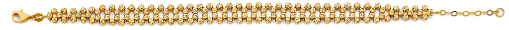 14K Yellow Gold Assorted Fancy Bracelet - AB819