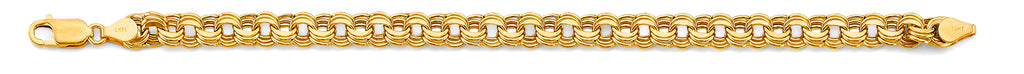 14K Yellow Gold Assorted Fancy Bracelet - AB820