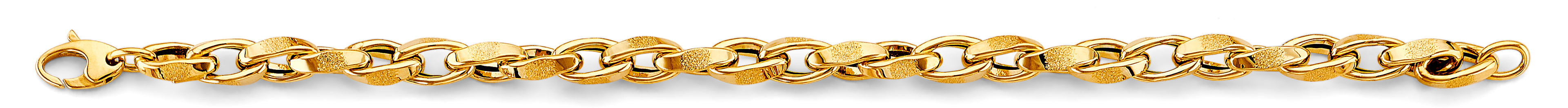 14K Yellow Gold Assorted Fancy Bracelet - AB821