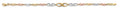 14K Yellow Gold Assorted Fancy Bracelet - AB826