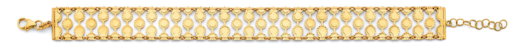 14K Yellow Gold Assorted Fancy Bracelet - AB827