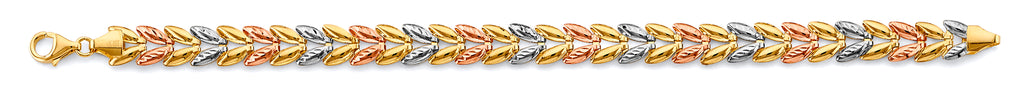14K Yellow Gold Assorted Fancy Bracelet - AB829