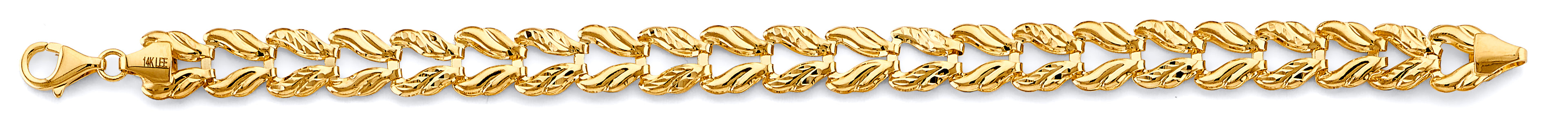 14K Yellow Gold Assorted Fancy Bracelet - AB830