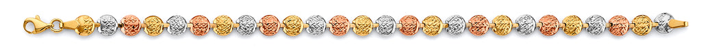 14K Yellow Gold Assorted Fancy Bracelet - AB832