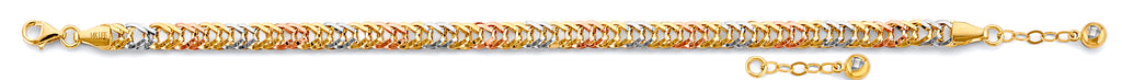 14K Yellow Gold Assorted Fancy Bracelet - AB835