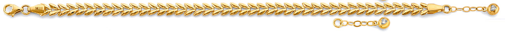 14K Yellow Gold Assorted Fancy Bracelet - AB837