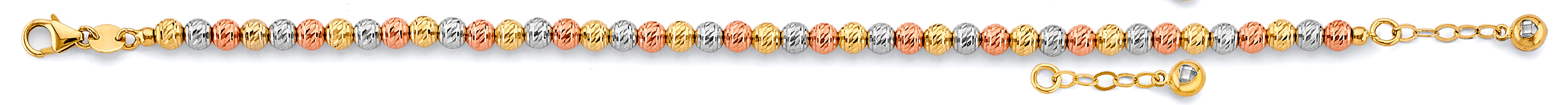 14K Yellow Gold Assorted Fancy Bracelet - AB838