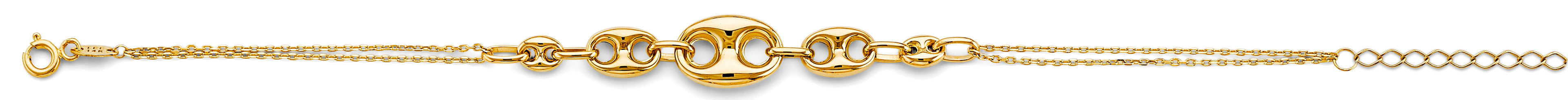 14K Yellow Gold Assorted Fancy Bracelet - AB840