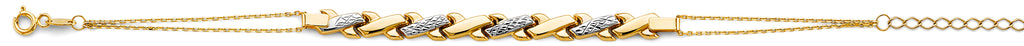 14K Yellow Gold Assorted Fancy Bracelet - AB841