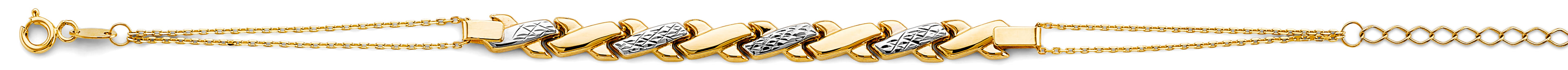 14K Yellow Gold Assorted Fancy Bracelet - AB841
