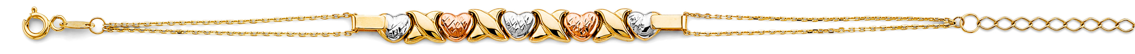 14K Yellow Gold Assorted Fancy Bracelet - AB843