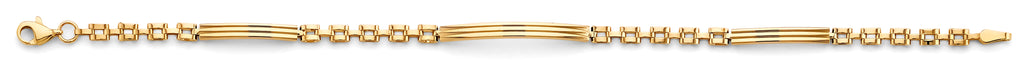 14K Yellow Gold Assorted Fancy Bracelet - AB854